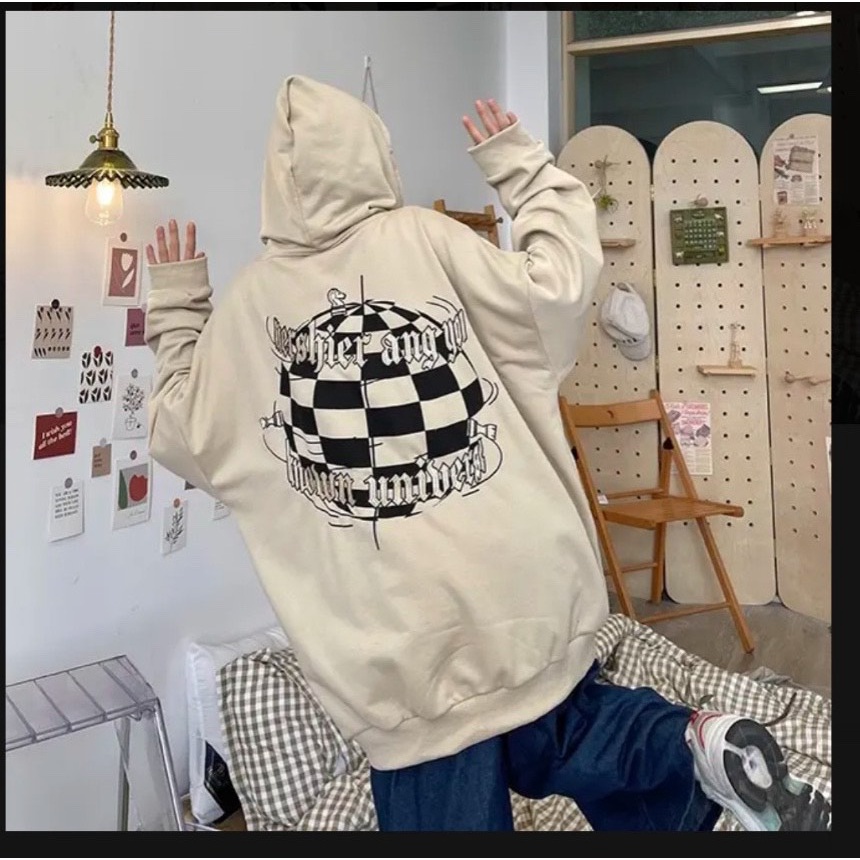 Áo khoác nỉ nữ hoodie form rộng cute hàn quốc NAVISA M392