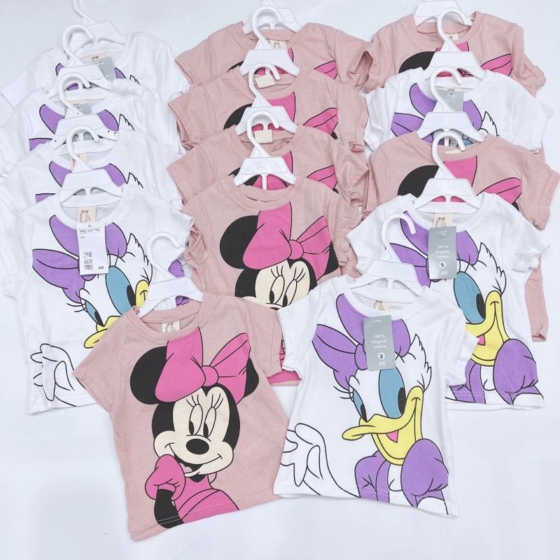 SET 2 ÁO VỊT MICKKY TRẮNG VÀ HỒNG