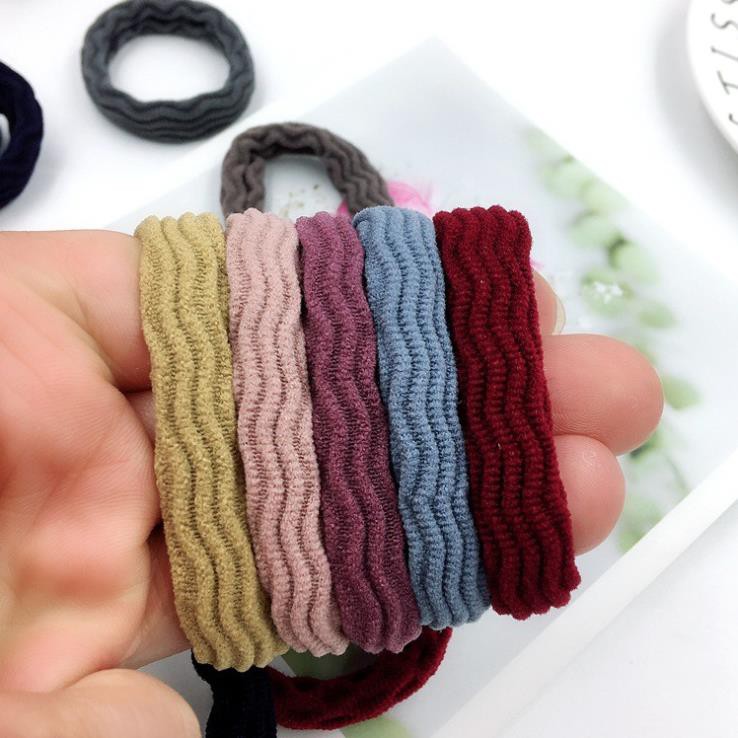Dây Buộc Tóc KOLANO Chun Buộc Tóc Nỉ Co Giãn Nhiều Màu Phong Cách Đơn Giản FAH-001244 (Giao Màu Ngẫu Nhiên)