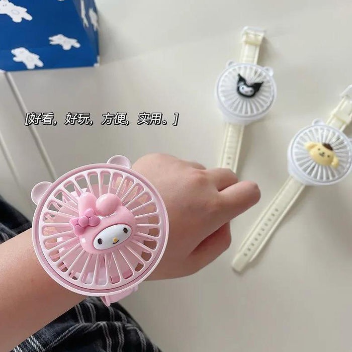 Quạt Mini Sạc usb Hình Đồng Hồ Đeo Tay Hoạt Động Dễ Thương