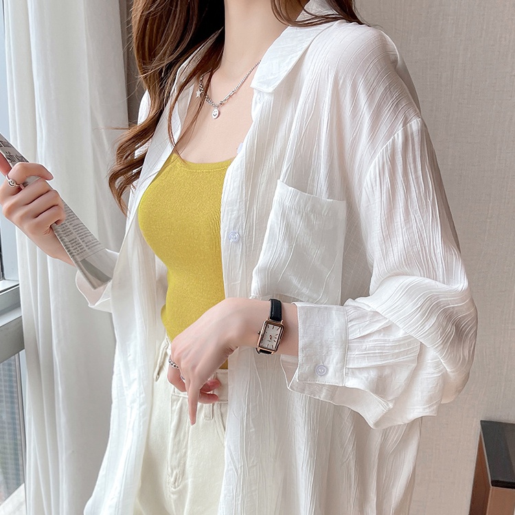 SUXI Áo Sơ Mi Tay Dài Chống Nắng Màu Sắc Thời Trang Mùa Hè Dành Cho Nữ