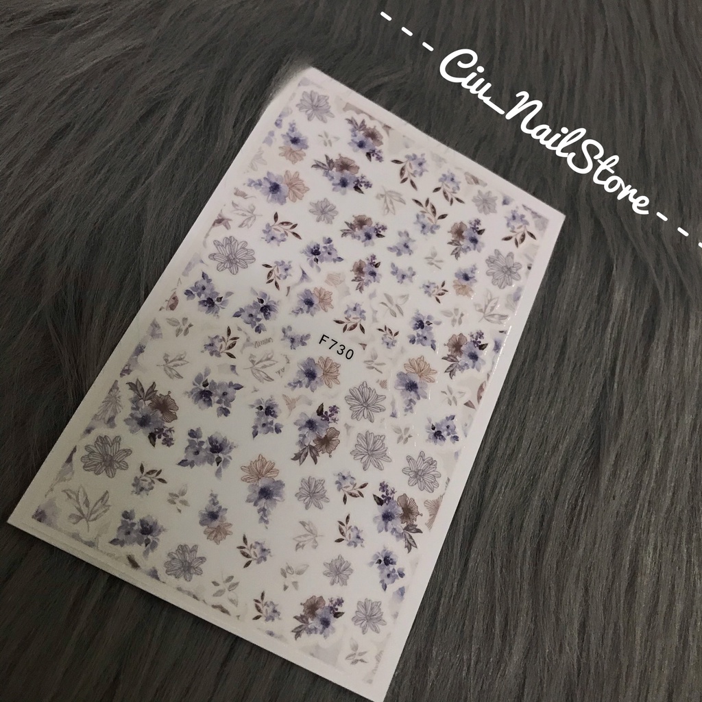 sticker dán móng chủ đề hoa 4