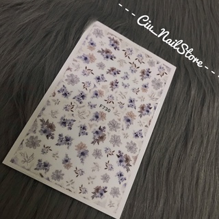 Sticker dán móng chủ đề hoa 4