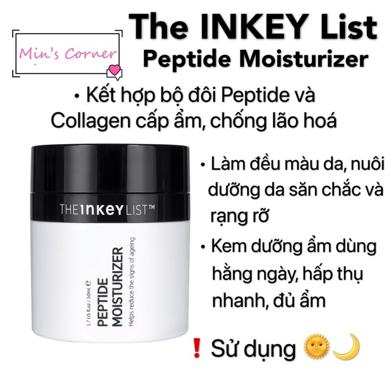 (Bill US) Kem dưỡng ẩm The Inkey List Peptide Moisturizer 50ml