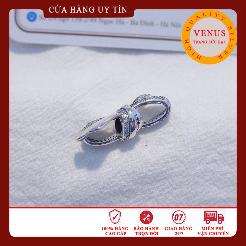 [Charm bạc 925 cao cấp] Charm bạc chiếc nơ- Mã sản phẩm VENUSN
