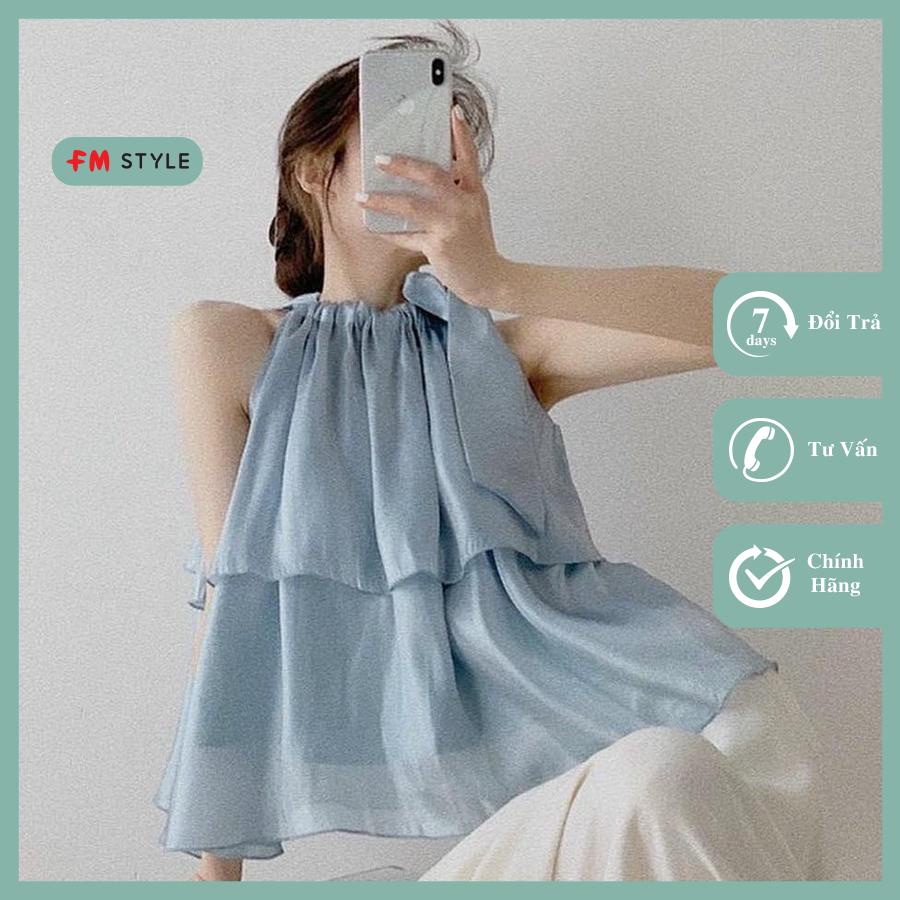 Áo voan yếm thắt nơ Fmstyle shop Áo yếm voan tầng tiểu thư phong cách hàn quốc 204240076