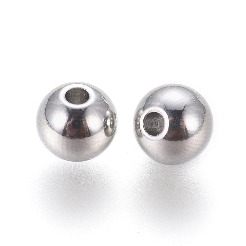 Hạt Xâu Làm Trang Sức Bằng Thép Không Gỉ 304 Nhiều Màu Sắc 3mm 4mm 6mm