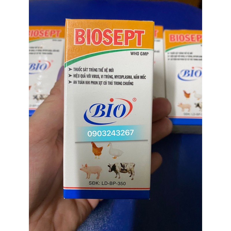 Biosept dung dịch vệ sinh chuồng trại chó mèo