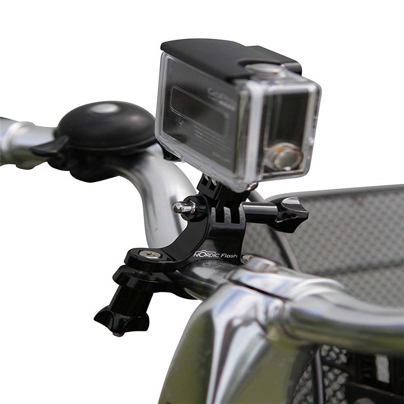 GOPRO Giá Kẹp Gắn Yên Xe Đạp Bằng Kim Loại Với Ốc Vít Kim Loại 3 Chiều Tùy Chỉnh Cho Go Pro Sports Camera