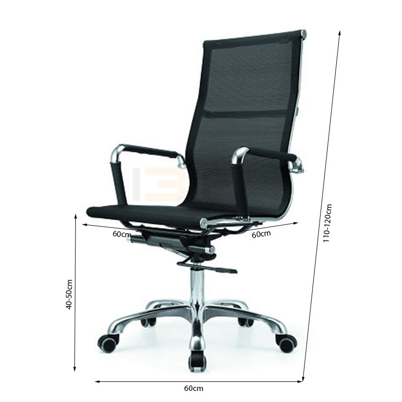 Ghế xoay nâng hạ lưng cao IBIE IB16A chân nhôm lưới kép