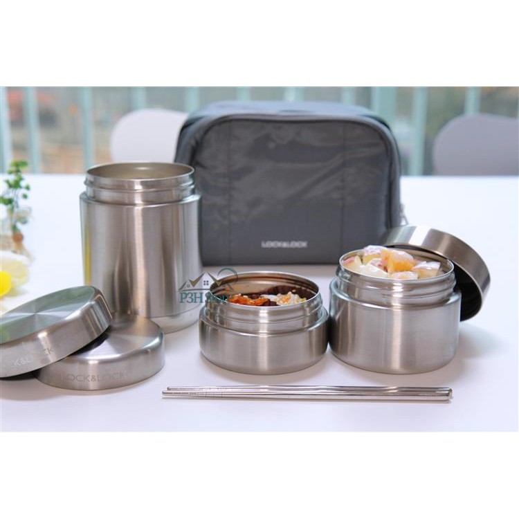 Bộ Hộp Cơm giữ nhiệt Lock&amp;Lock Thermal Lunch Box LHC8016