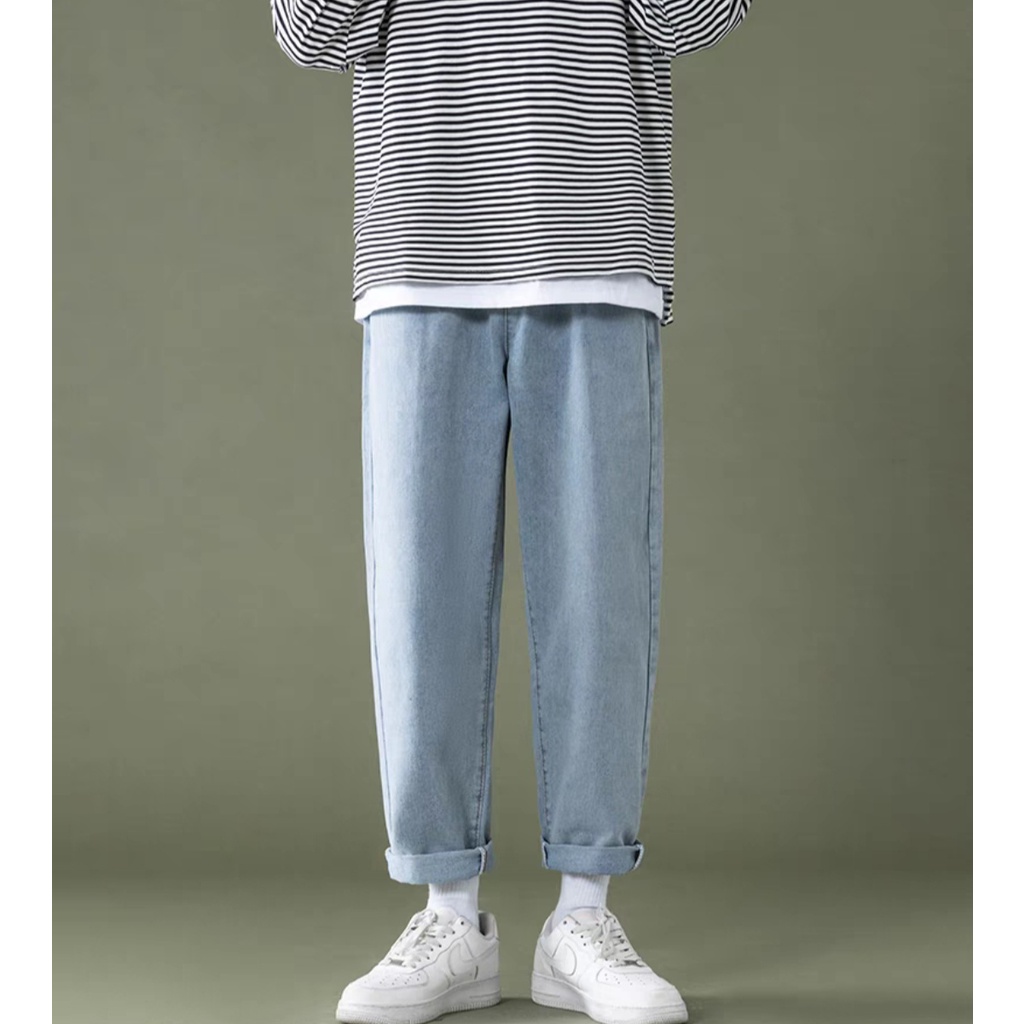 BIGSIZE Quần JEAN Nam Nữ ống rộng thời trang unisex phong cách Hàn Quốc trẻ trung