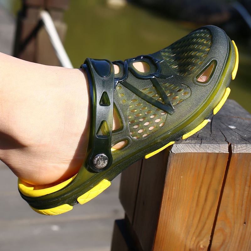 Dép Bít Mũi Đế Dày Chống Trượt Thoáng Khí Có 3 Kiểu Lựa Chọn Size 38-45 Thời Trang Mùa Hè Cho Nam