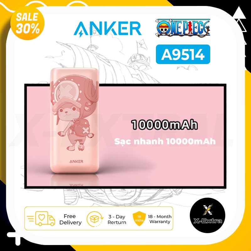Pin sạc dự phòng Anker A9514 PowerCore 10000mah Redux One piece Series - sạc nhanh 20W bh 6 tháng