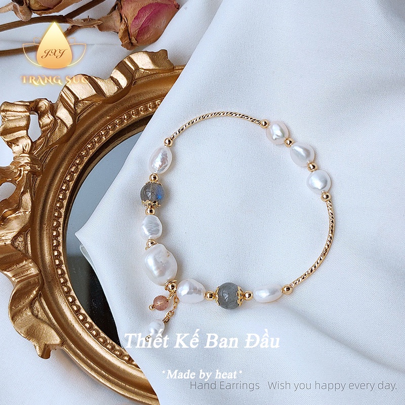 Vòng đeo tay Nữ Đá ánh trăng Làm bằng tay Cổ điển Thiếu nữ Cá Tính ins Thiết kế ban đầu VT-106