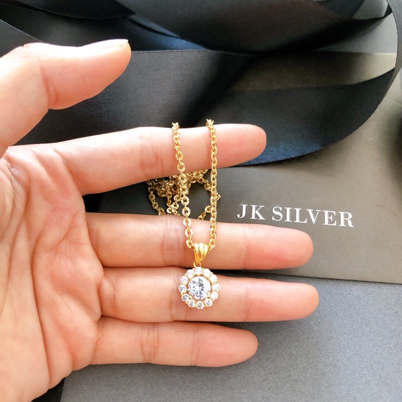 Dây chuyền nữ đính đá cao cấp JK Silver DC2101