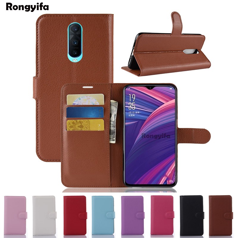 Bao da điện thoại có đế đỡ gấp và ngăn để thẻ cho Oppo R17 Pro / R17 | BigBuy360 - bigbuy360.vn