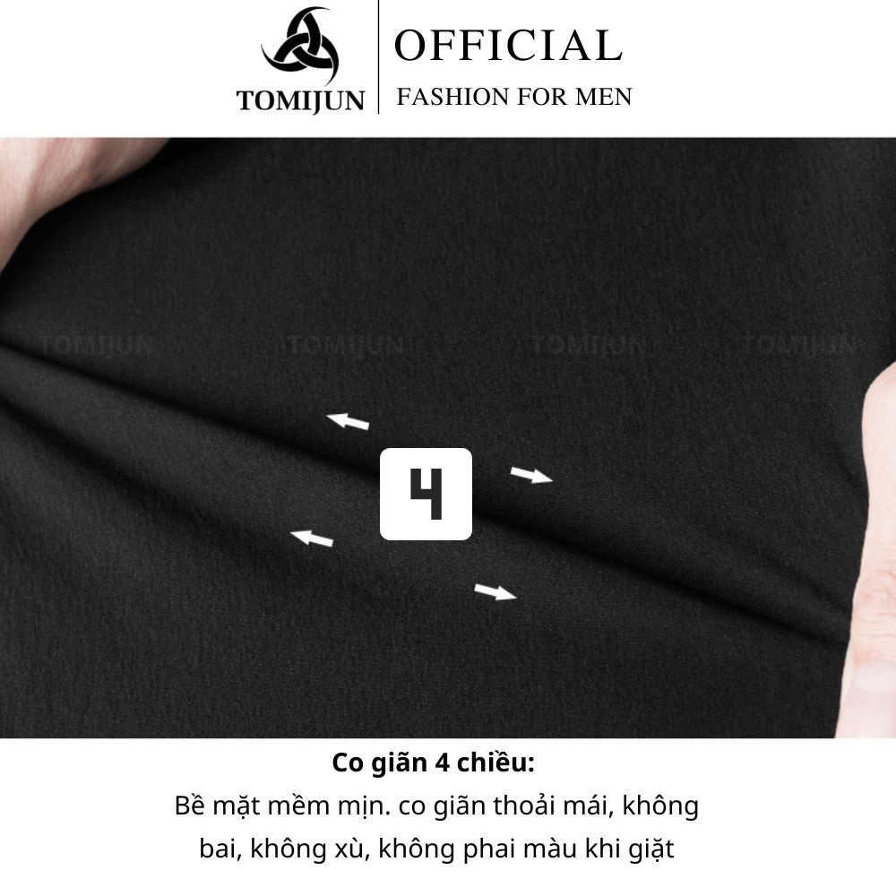 Quần jogger nam TOMIJUN vải thun co giãn 4 chiều thoáng khí, phong cách thể dục thể thao _QRN