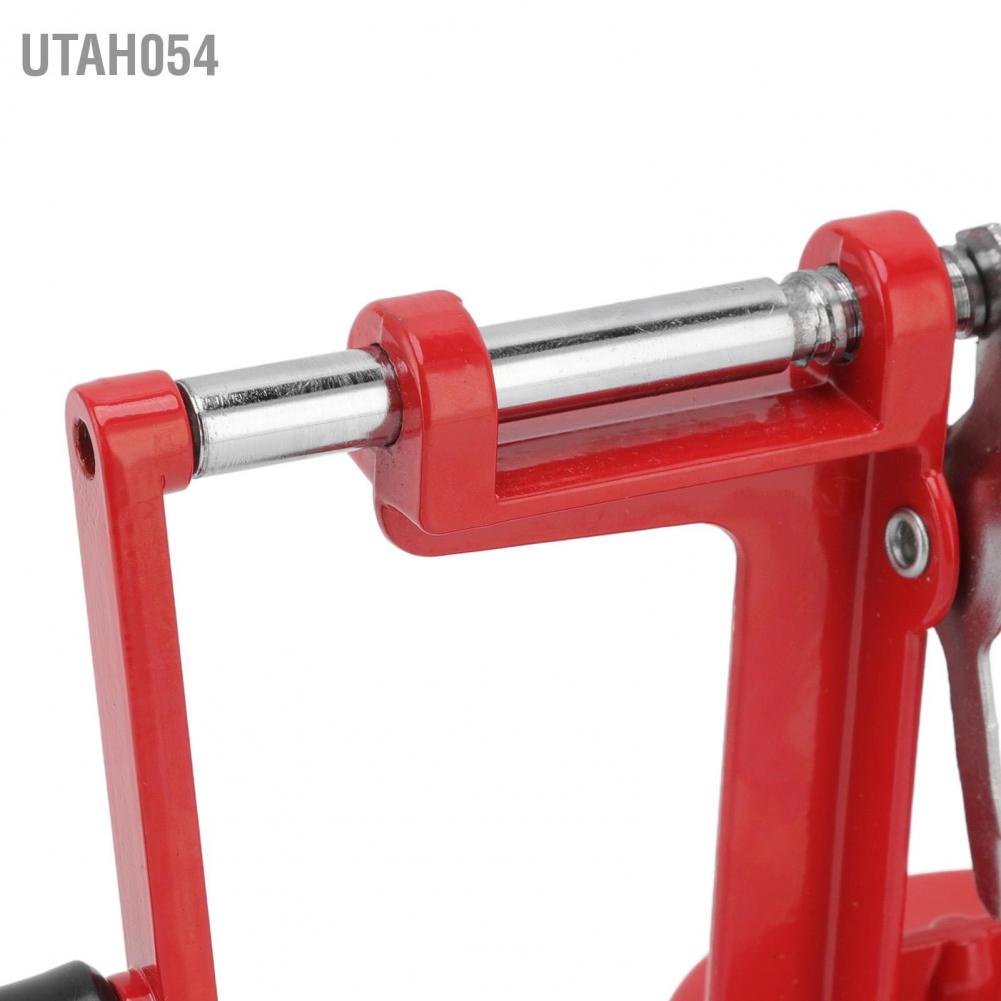Utah054 Potato Spiral Cutter Multifunctional Manual Rotating Stainless Steel Blade Rust Resistant Red Twisted Peeler
