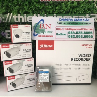 Trọn bộ camera quan sát 4 kênh full 4.0mp - đầu xvr5104hs-4kl-x - mắt 1400mp - mắt 1400sp - ổ cứng 1tb - phụ kiện