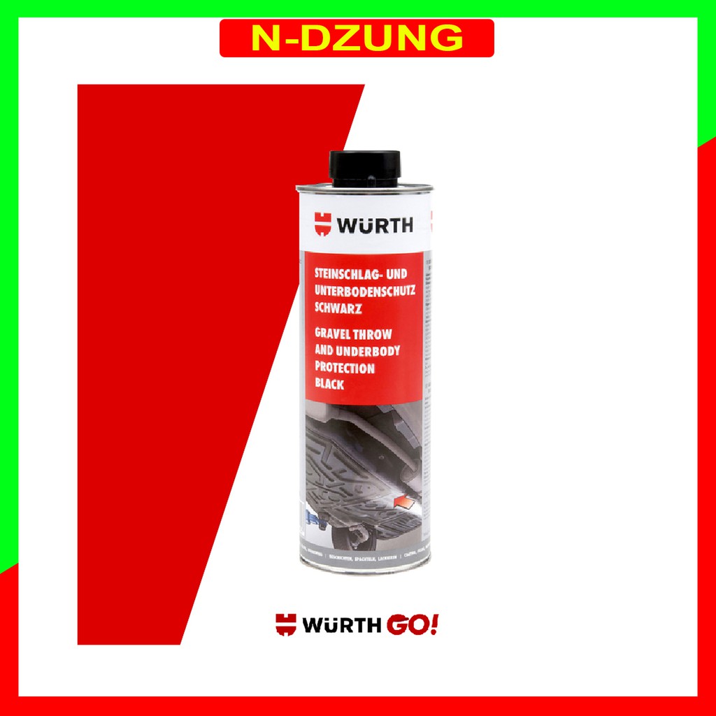 [LOẠI TỐT] Sơn Phủ Gầm Chống Han Gỉ WURTH 1000ml - Hạn chế Tiếng Ồn, Đá Văng, Ngập Nước - Công nghệ Đức - NDZUNG