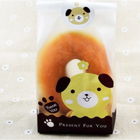 Túi Đựng Bánh Quy Hình Gấu Set 10 chiếc