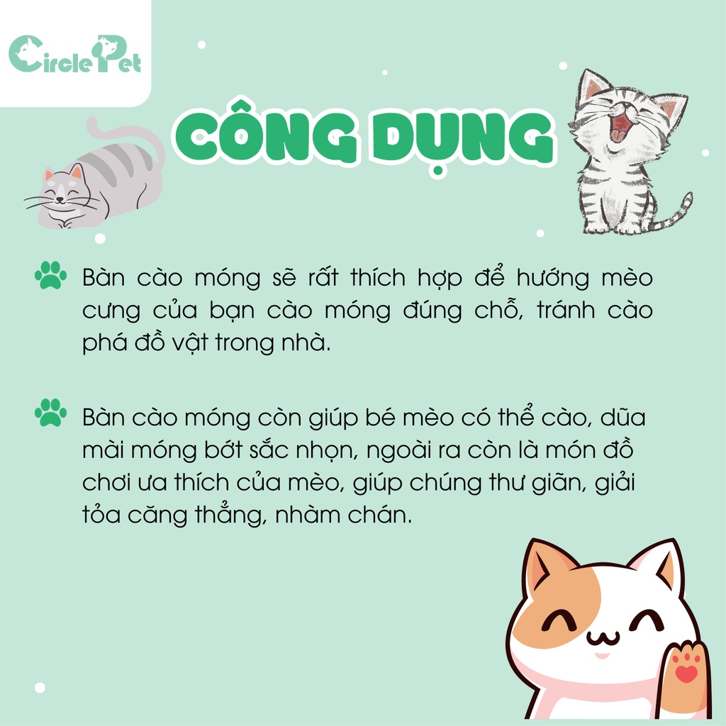 Bàn Cào Móng Cho Mèo ICLE Hình Ngôi Nhà Nhiều Màu Sắc Giúp Mèo Giải Stress - Circle Pet