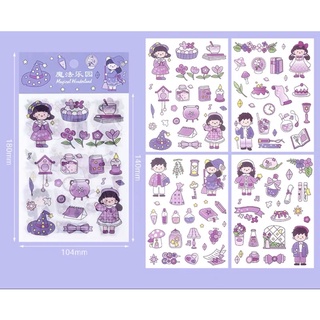 sét 4 tấm Sticker theo màu