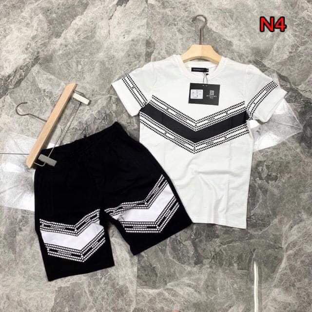 Bộ Nam Hè Cao Cấp-Bộ Hè Phay BOy Bộ Chữ V CHất THun CoTton Co Dãn 2 màu Phong Cách | BigBuy360 - bigbuy360.vn