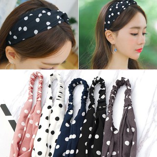 Băng Đô Turban Họa Tiết Chấm Bi Vừa Vải Voan Mát Siêu Nữ Tính !