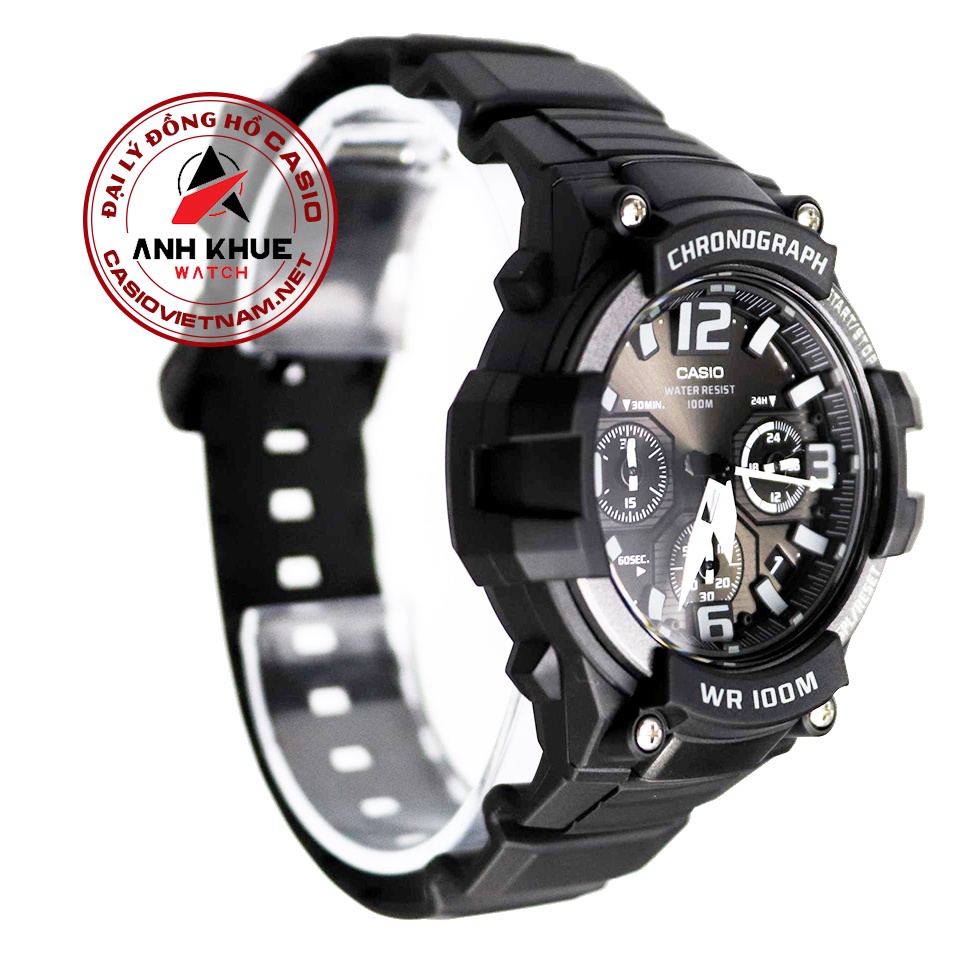 Đồng Hồ Casio Nam MCW-100H-1A3VDF - Thiết kế Thể Thao - Khả năng chống nước 100m