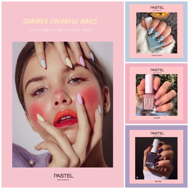 BST Sơn móng tay PASTEL “ SUMMER COLORFUL NAILS”