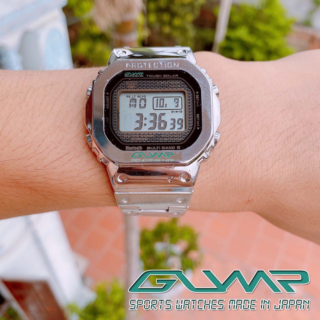 Đồng hồ nam Casio GMW-B5000 Mặt 42mm,Màu bạc,dây đeo thép không ghỉ siêu cá tính-GumpVN