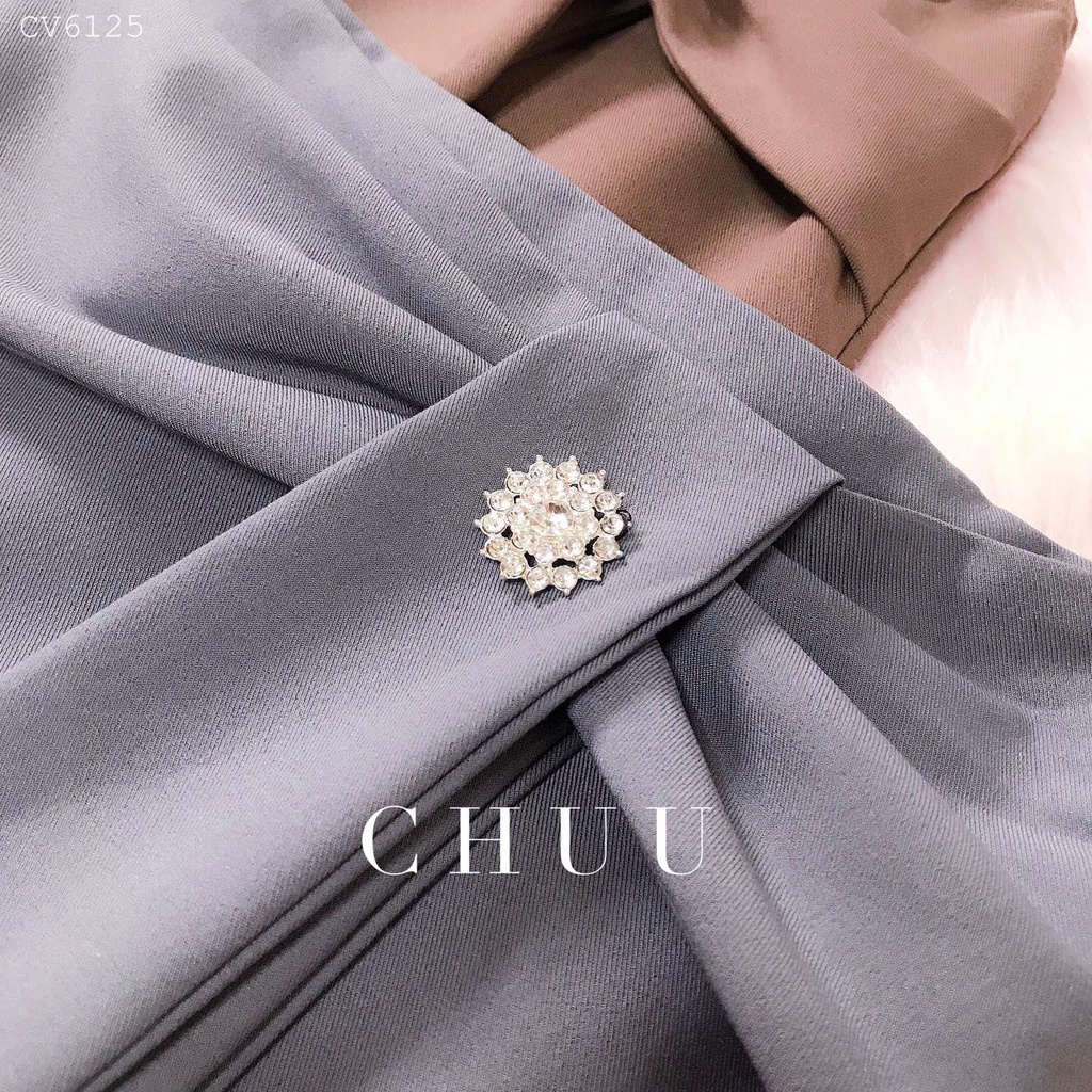 Chân váy bút chì công sở đai nơ lệch CHUU CV6125