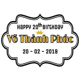 Banner chibi sinh nhật nguyên tấm khổ to không chắp ghép