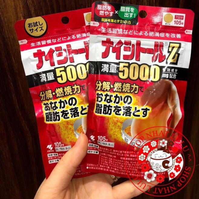 Kobayashi Naishituro Z 5000 | Viên uống Giảm cân mỡ béo bụng Nhật Bản 315/420/105 viên