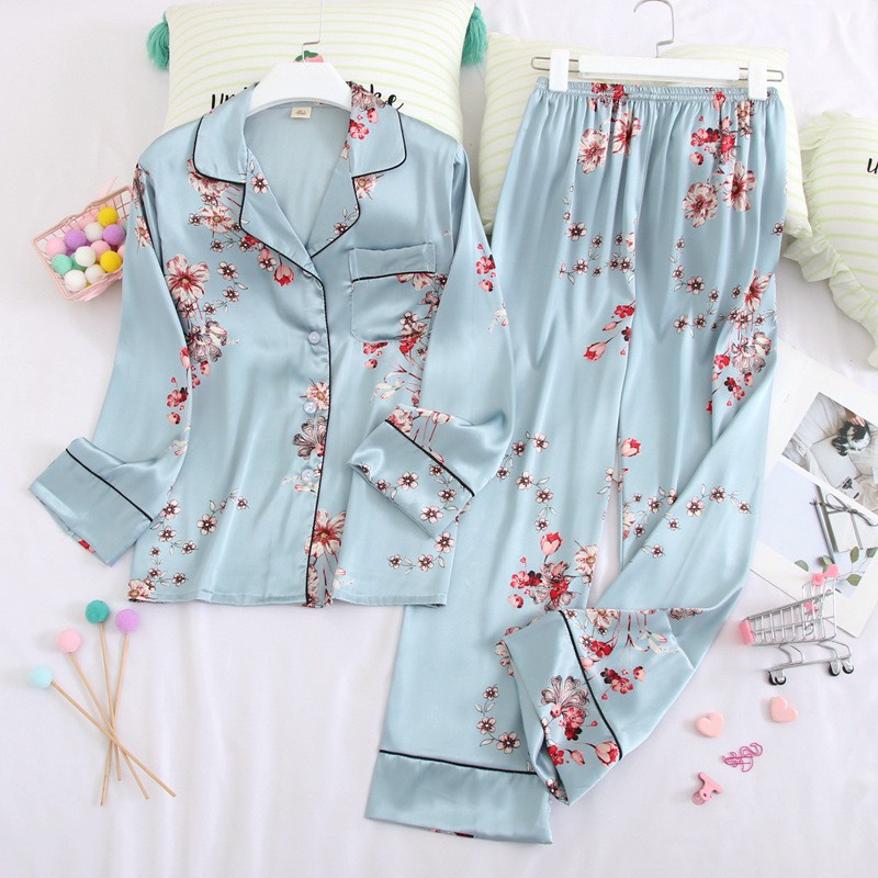 Pajamas Đồ Ngủ Mặc Nhà Lụa Mềm Mịn FreeSize AMANTA AMTPY037