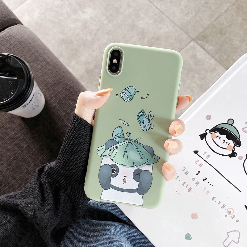 Ốp lưng dễ thương hình gấu trúc cho Realme 7i C17 7 6 5 3 C15 C12 C11 5S 5i C3 6i C2 C1 2 Narzo 30A 20 Pro | BigBuy360 - bigbuy360.vn