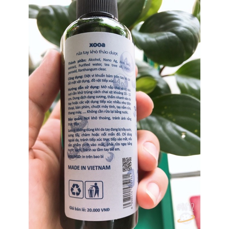 Nước rửa tay khô thảo dược dạng xịt Thái Hưng - diệt vi khuẩn 100ml | BigBuy360 - bigbuy360.vn