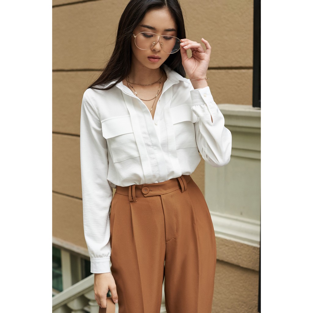 Quần baggy công sở nữ ÀTOUS QUINNE kiểu dáng trẻ trung hiện đại dễ phối đồ