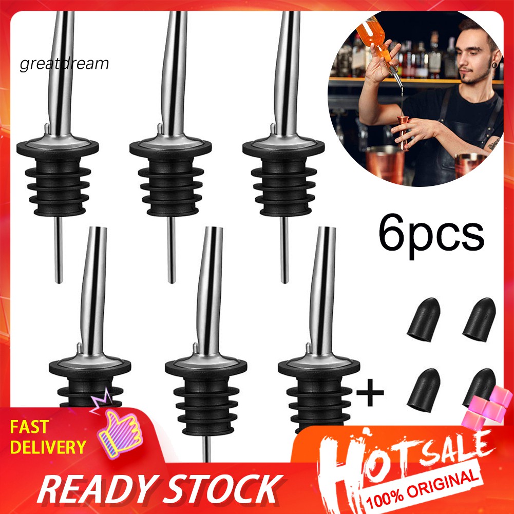 ❋Cf❋Set 6 Vòi Rót Rượu Bằng Thép Không Gỉ