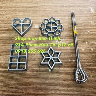 Combo 4 Khuôn Nhúng bánh gang inox