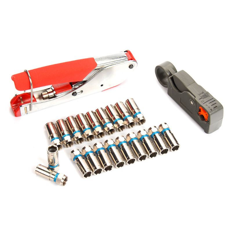 Bộ Dụng Cụ Kìm Cắt Dây Cáp Đồng Trục RG59 RG6 Coaxial