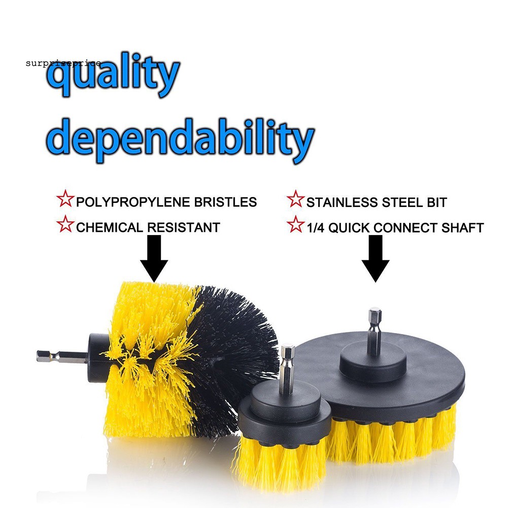 Bộ 3 đầu cọ bàn chải hình dáng khác nhau tiện dụng cho việc vệ sinh