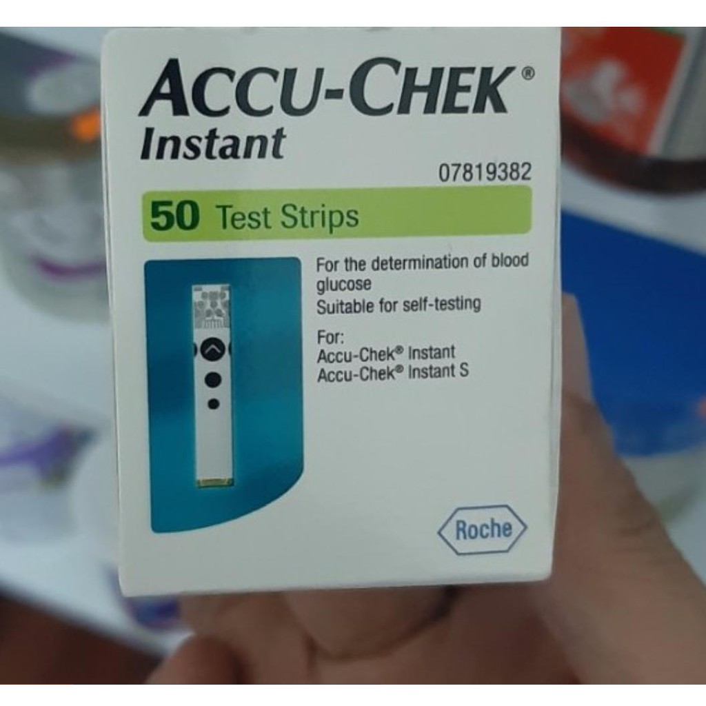 [Chính hãng, SX tại Mỹ] Combo 50/100 que và 50 kim dẹt thử đường huyết Accu-Chek Instant, NK chính ngạch, tem niêm phong