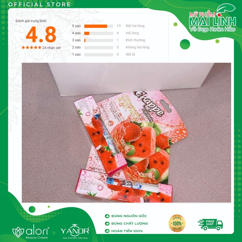 [Bán Đợt Cuối - Son Mỹ - Deal 0 Đồng] Son Dưỡng Môi, Son Dưỡng Không Màu Chống Khô Môi LIP BALM CHAPPE SPF15 Chính Hãng | BigBuy360 - bigbuy360.vn