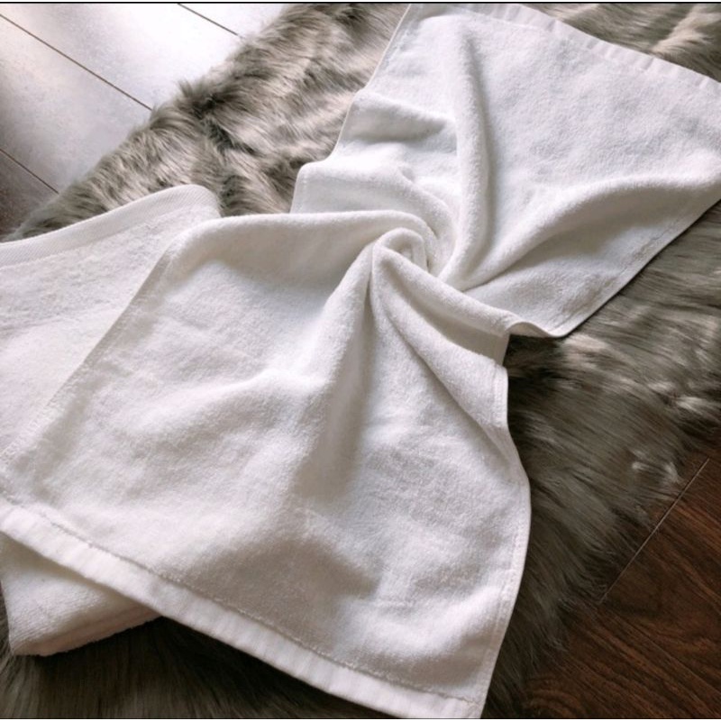Khăn gội đầu, khăn thể thao, khăn tắm nhỏ màu trắng khách sạn kt 40x80cm