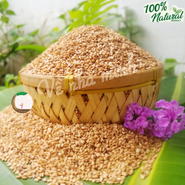 MÈ VÀNG THUẦN CHỦNG HỮU CƠ TỰ NHIÊN 100% 300g-500g ( Hạt vừng vàng sống ) dùng nấu chè, làm bánh &amp; sữa, muối mè, bơ...