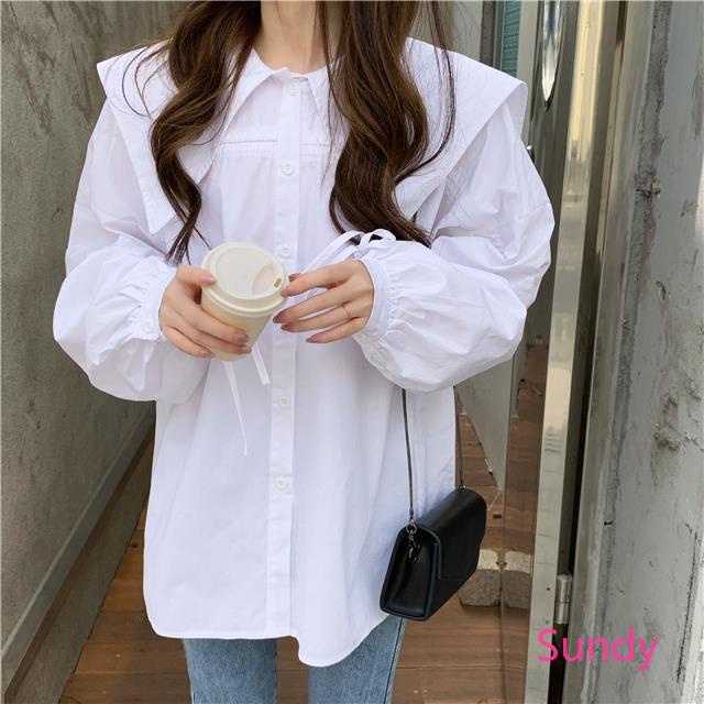 Áo sơ mi nữ tay dài size lớn phong cách Hàn Quốc thời trang