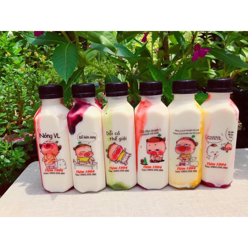 Set chai nhựa vuông kèm nắp nhựa đen